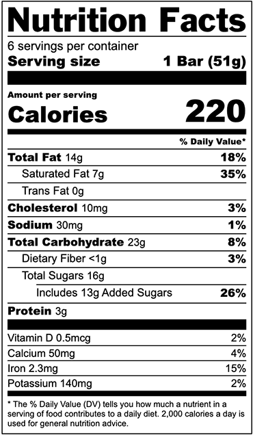 Butterfinger ice Cream 2oz nutrition facts