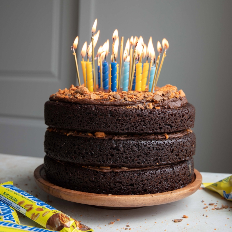 Butterfinger Chocolate Birthday Cake