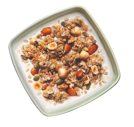 Granola with hazelnuts, almonds, sunflower & pumpkin seeds