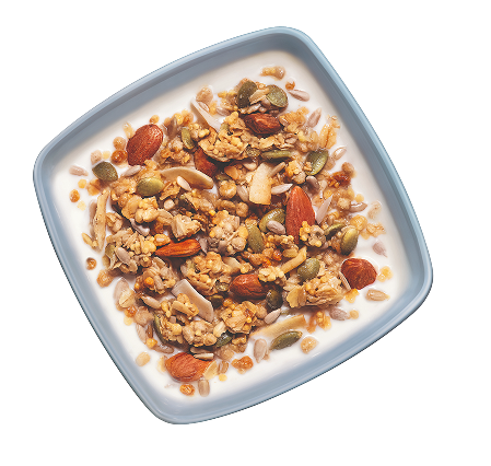 Granola with coconut, almonds & pumpkin seeds