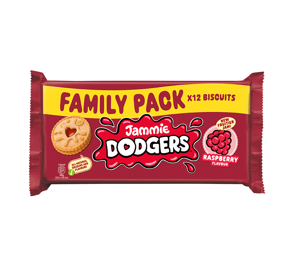 Family Pack of 12 Jammie Dodgers Raspberry Flavour