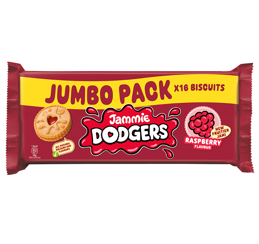 Jumbo Pack of 16 Jammie Dodgers Raspberry Flavour