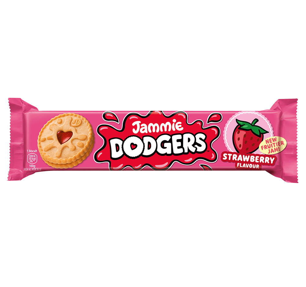 Packet of Jammie Dodgers Strawberry Flavour