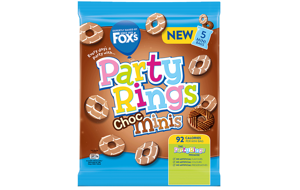 Packet of Party Rings Choc Minis