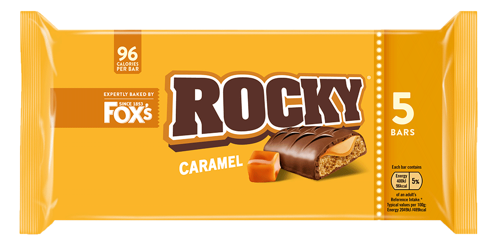 Pack of 5 Rocky Caramel Bars