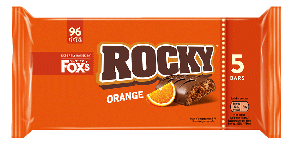 Pack of 5 Rocky Orange Bars