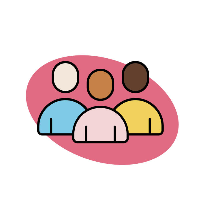 Graphic of 3 people