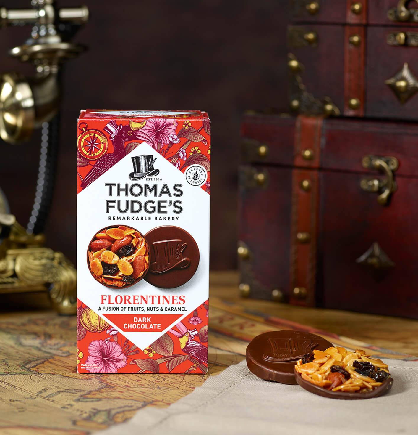 Dark Chocolate Thomas Fudge florentines