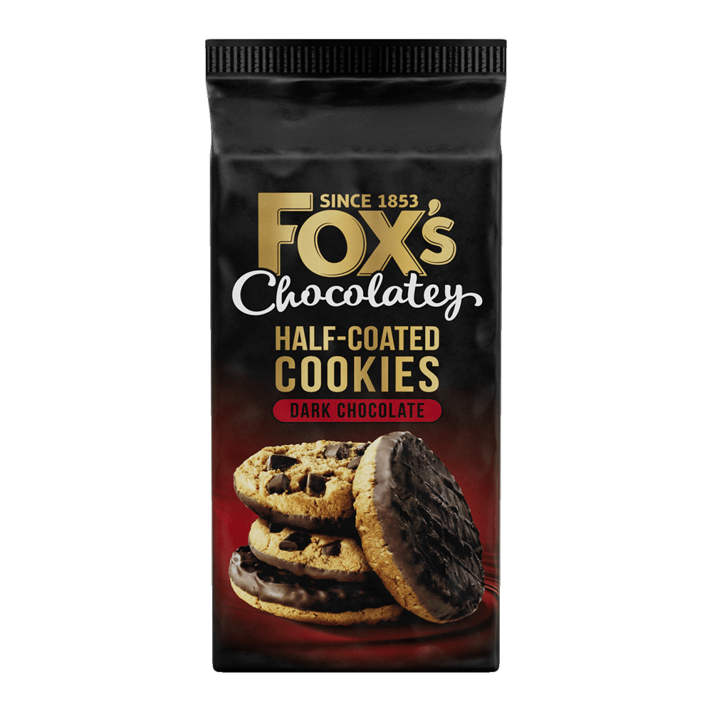 Foxs chocolatey half chocolate - dark cookies