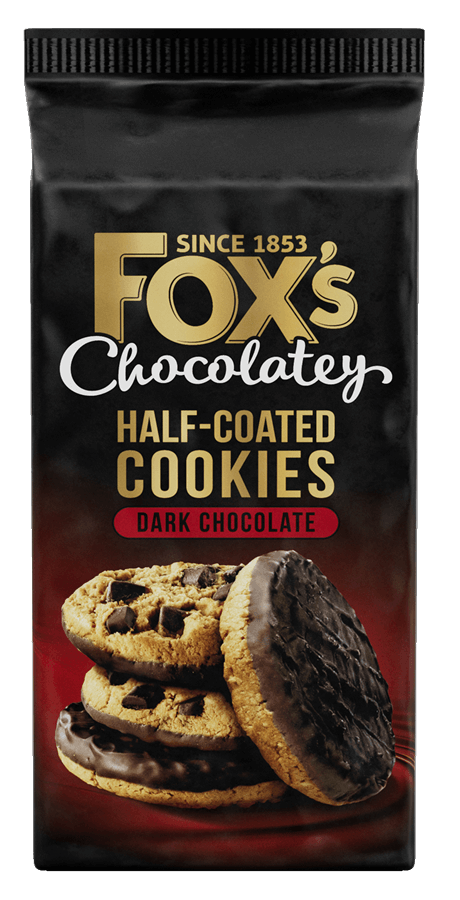 Half Coated cookies - dark chocolate