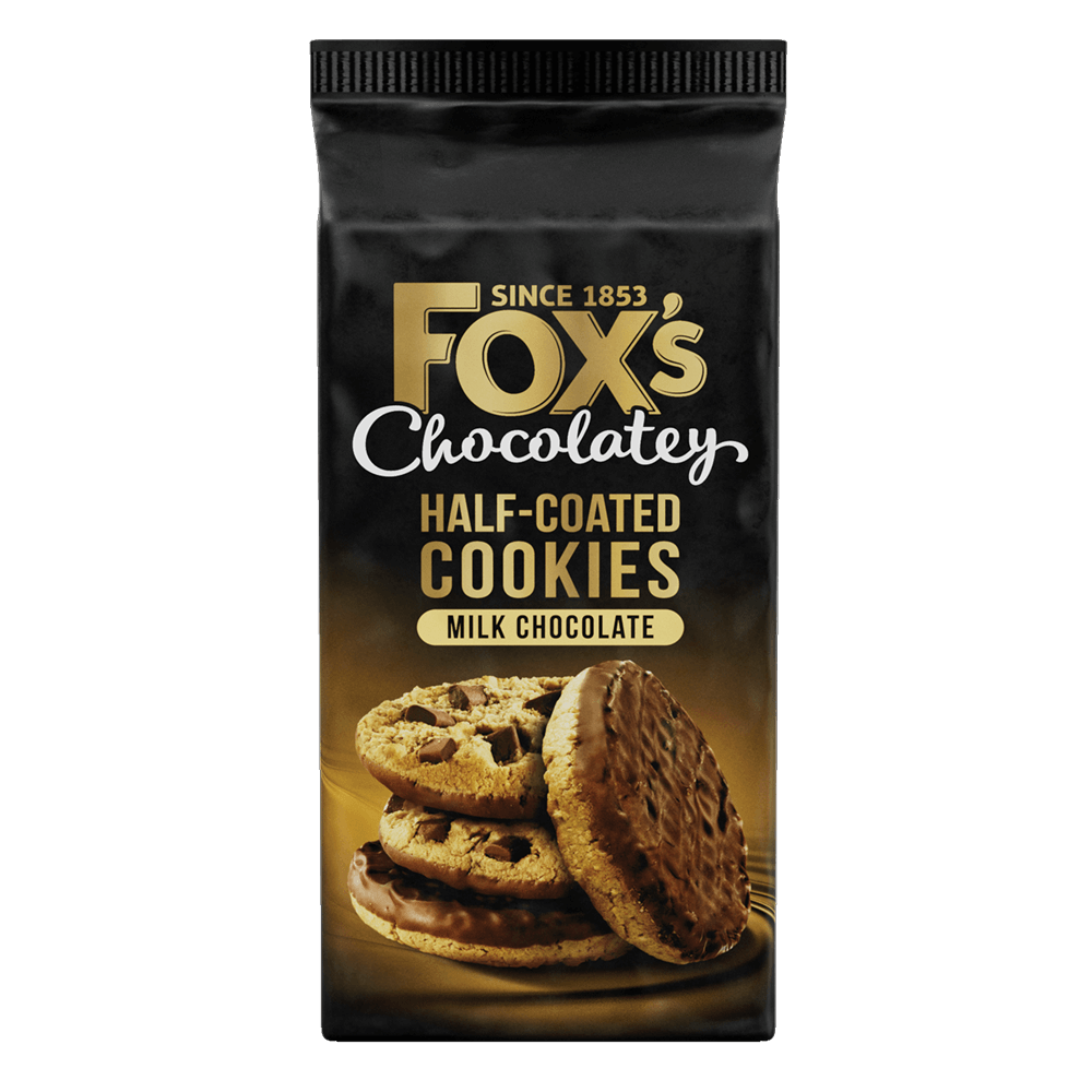Fox's Chocolatey - Half coated cookies - milk chocolate