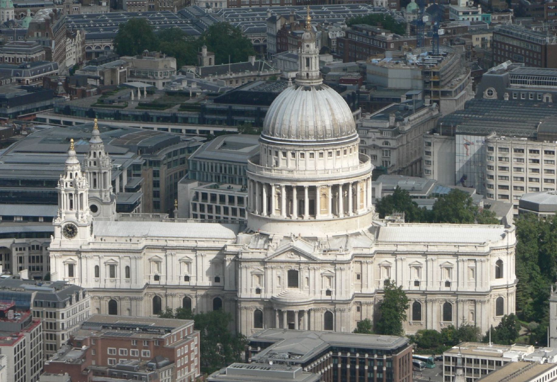 Aerial view of St Paul's Cathedral