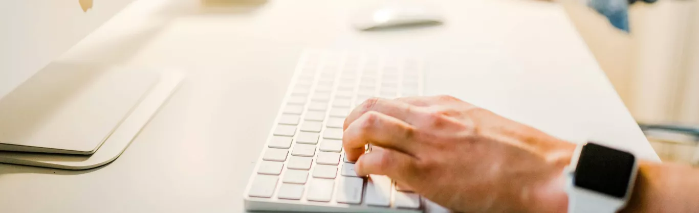 Man working with the PC