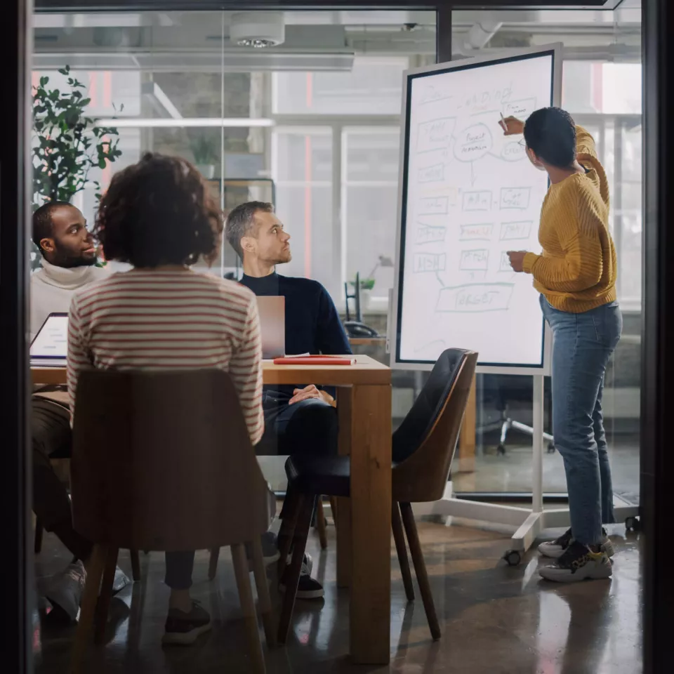 People working in team