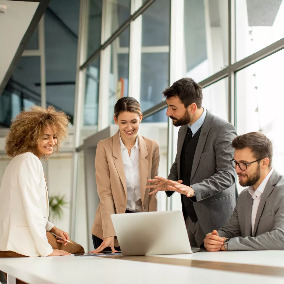 People during a meeting