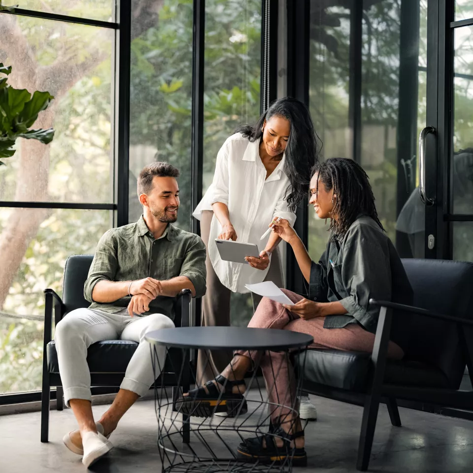 People working on a project