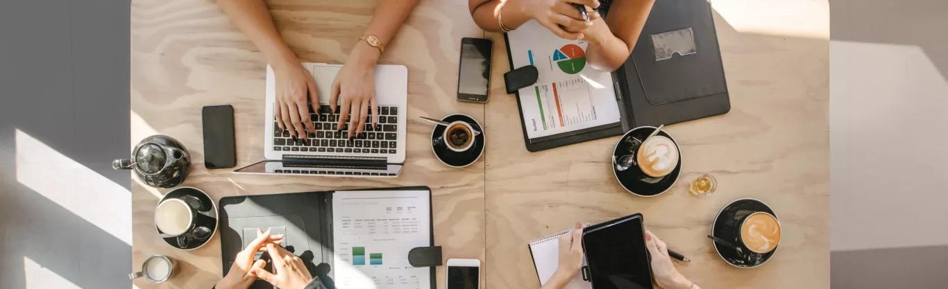 People during a meeting