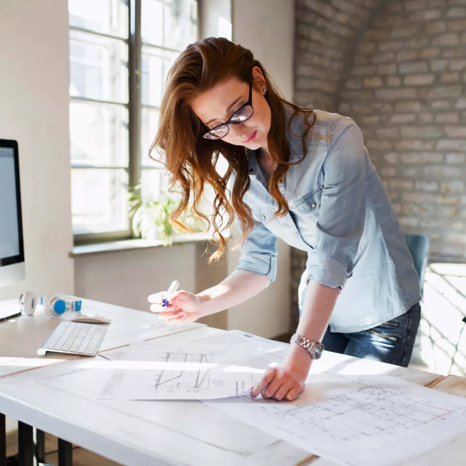 Young woman working at Ferrero
