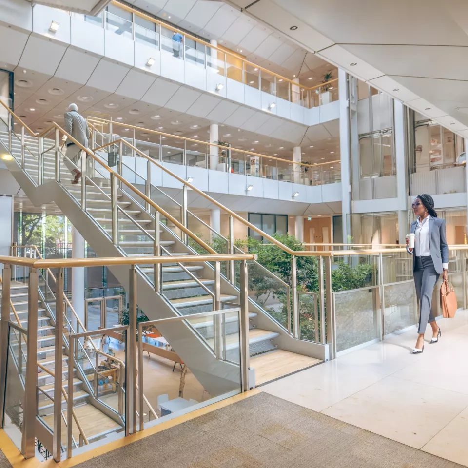 Inside the office building at Greenford, HQ of Ferrero UK&I 