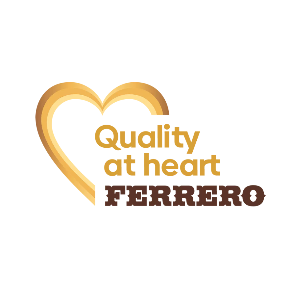 Heart symbol which represents Ferrero's commitment to Quality at Heart. 