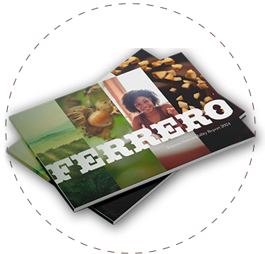 Cover of the Ferrero sustainability report
