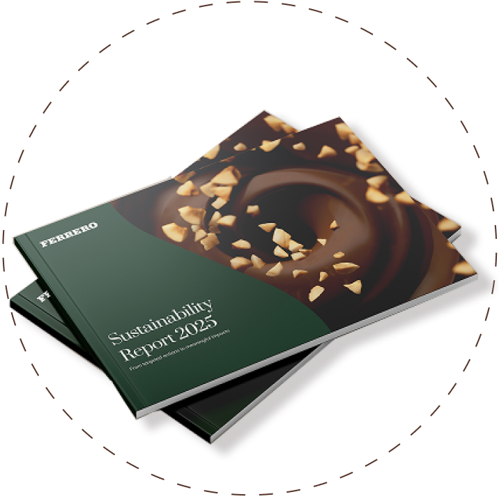 Cover of the Ferrero sustainability report