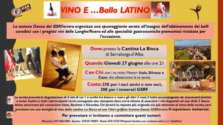 Serata di inizio estate - Vino e... ballo latino!!!!!