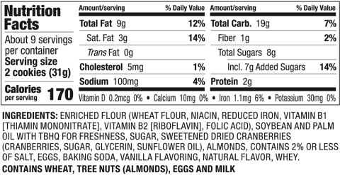 Keebler Sandies® Cranberry Almond Shortbread