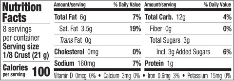 Keebler Pretzel Ready Crust®Nutrition