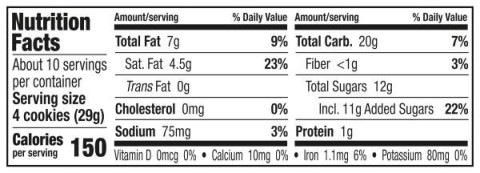 Keebler Fudge Mint Delights Nutrition