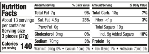 Keebler Fudge Grahams Nutrition