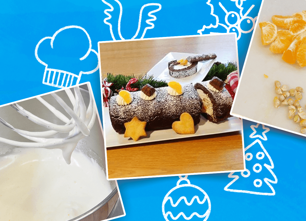 Tronchetto di Natale al Kinder Bueno