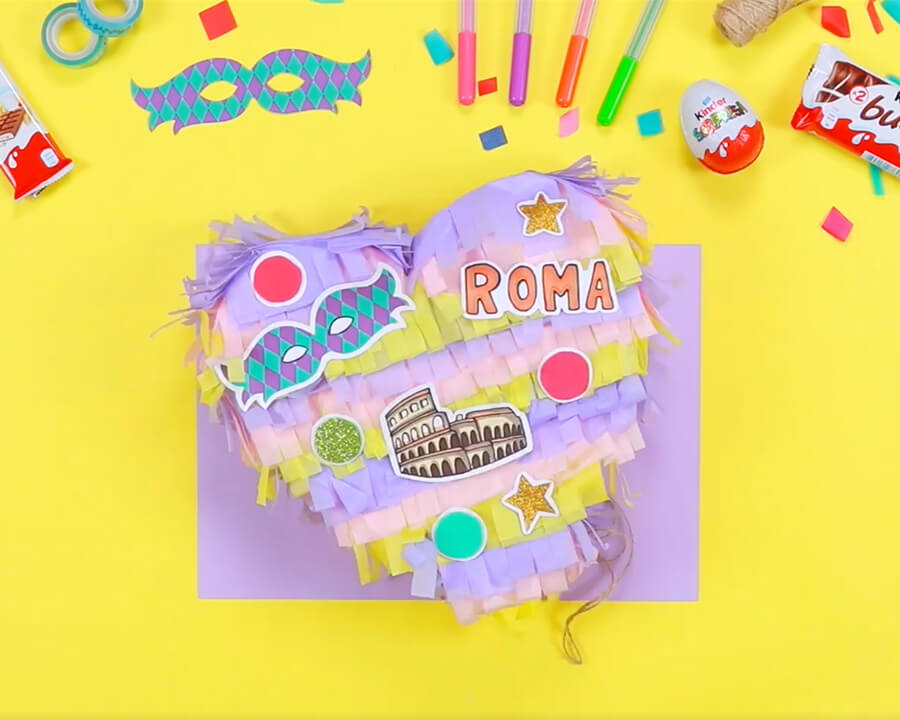 Pentolaccia a forma di cuore fai da te