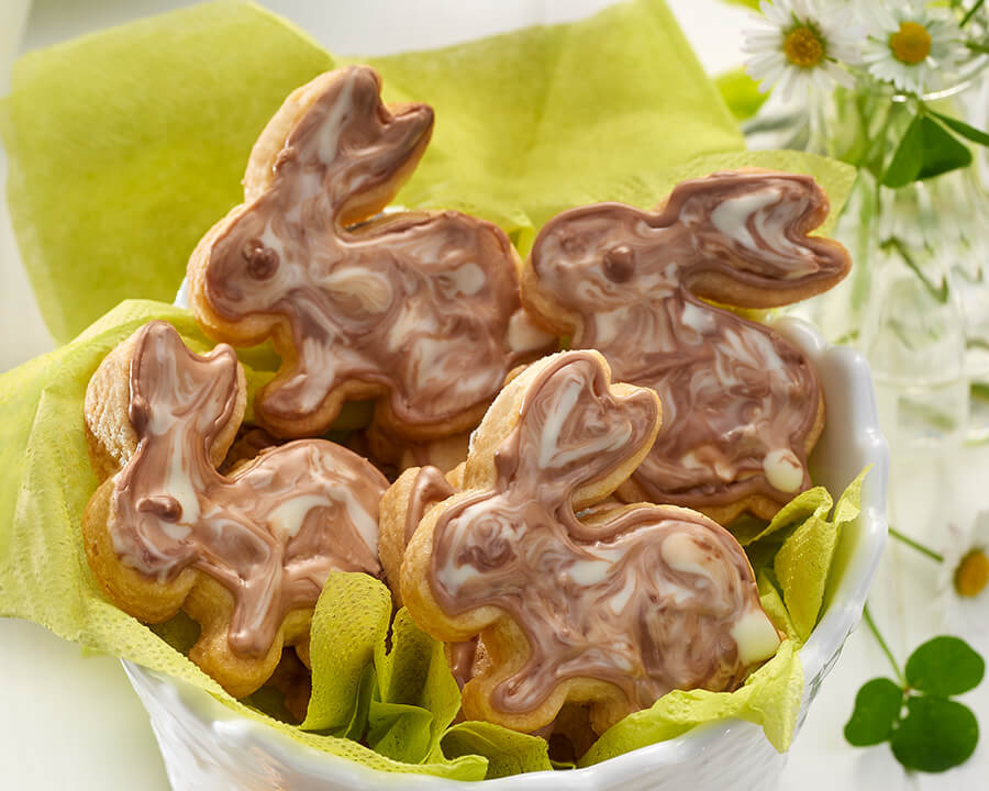 Biscotti del coniglietto di Pasqua con Kinder Cioccolato