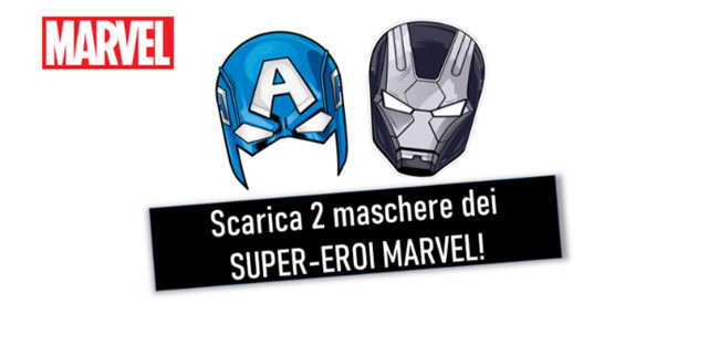 Due Maschere dei Super eroi Marvel