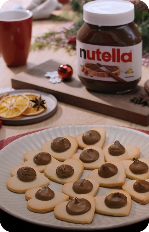 Biscotti Cuore con Nutella