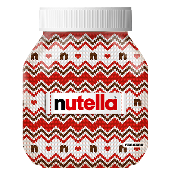 Nutella 1000gr White stripes pattern