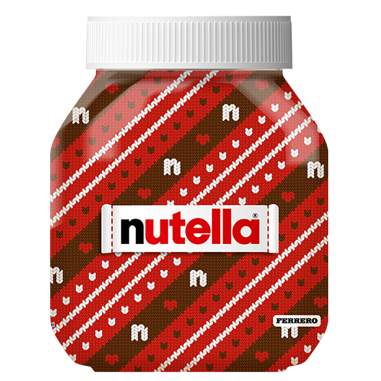 Nutella 1000gr Red stripes pattern