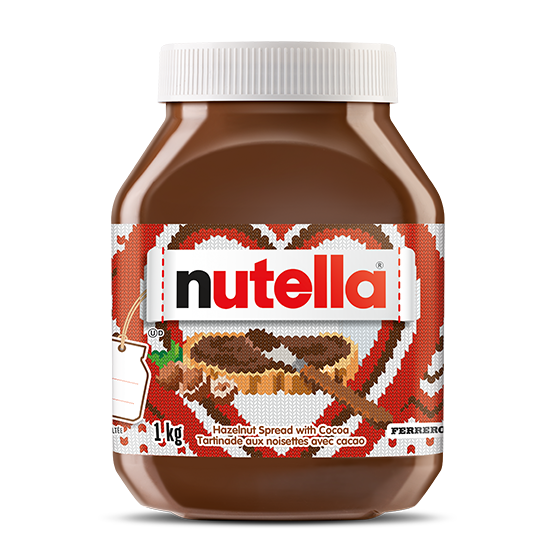 Nutella 1000gr Heart Pattern