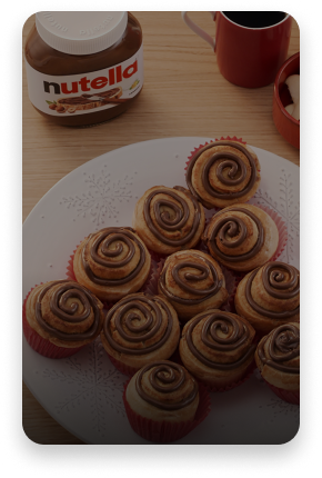 Cinnamon Rolls di Natale con Nutella