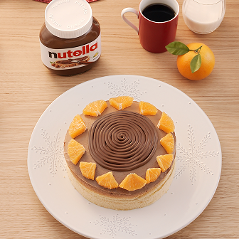 Torta di Natale all'Arancia senza glutine con Nutella