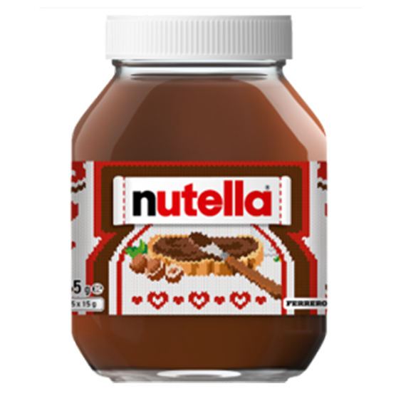 NUTELLA® 825 g Świąteczna etykieta ze słoikiem